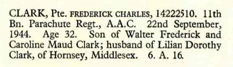 Frederick Clark War Graves Commission