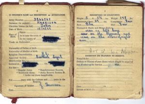 John Harrison's Soldier's Service Book, page 2