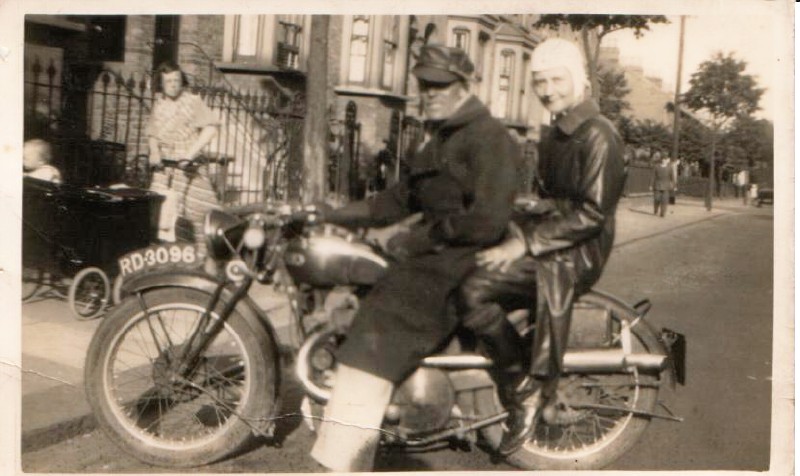 Picture of couple on motorcycle