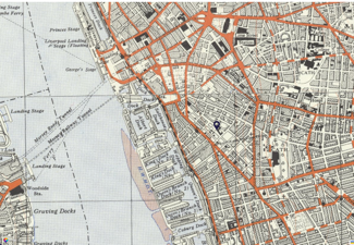 Map of the area William was living in 1939