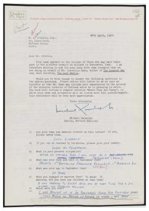 Document 2 — Correspondence with Cornelius Ryan's Researchers, 1967
